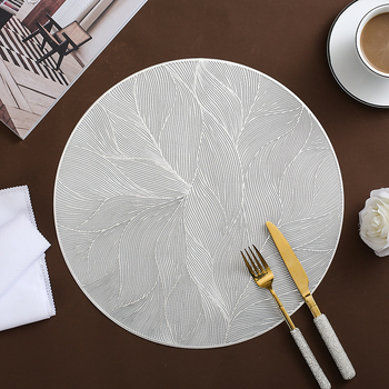 Pārrobežu karsti pārdodams ziedu PVC karstās štancēšanas rietumu galda paklājiņš mazgājams eļļas necaurlaidīgs izolācijas paklājiņš skandināvu stila mājas galda paklājiņš