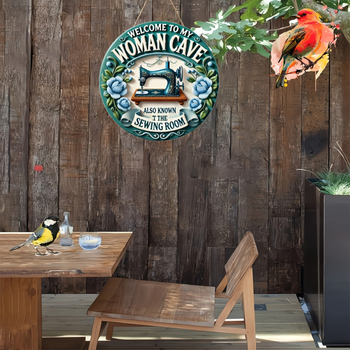 Σε απόθεμα ξύλινη πινακίδα καλωσορίσματος αμερικανικού στιλ ρουστίκ vintage, στρογγυλή ξύλινη πινακίδα, δημιουργική διακόσμηση σπιτιού