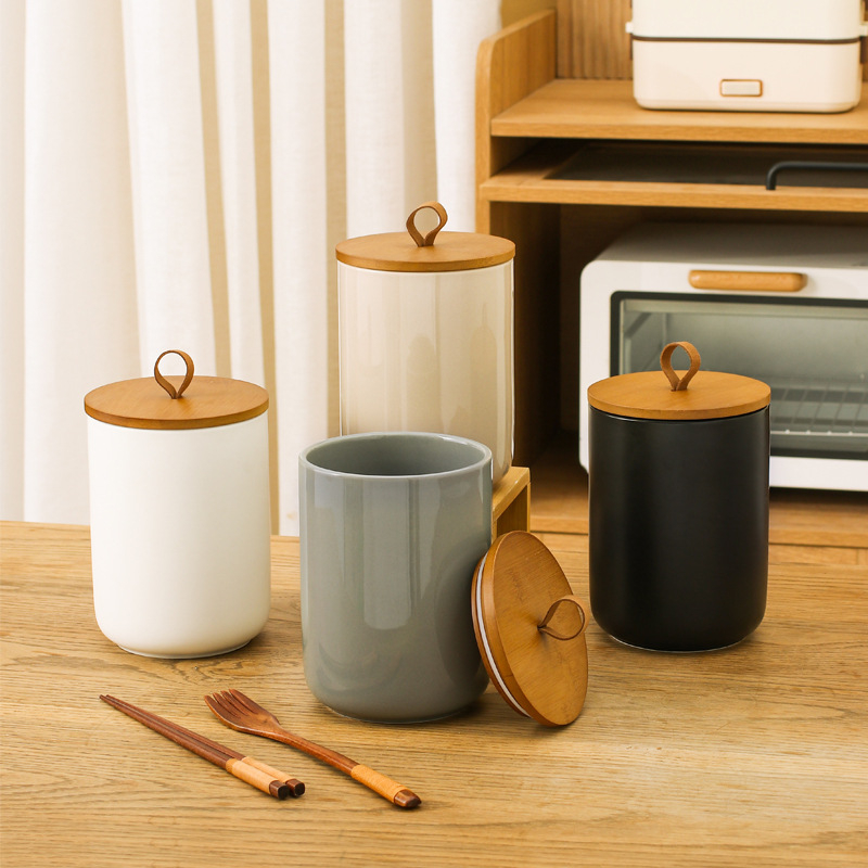 Nordijska keramička staklenka Kućanska zatvorena staklenka Staklenka za čaj Velika staklenka Kuhinjska staklenka za pohranu žitarica Staklenka za pohranu Kava