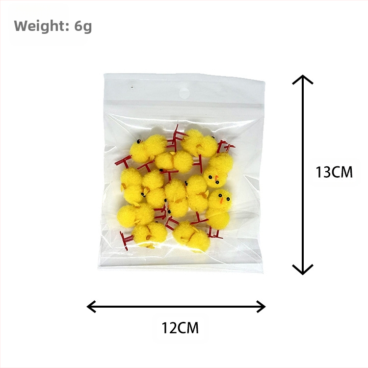 Великденски пиленца, 72 броя, височина около 3,0 см, жълти памучни топчета, пиле, великденско кадифено пиле, великденска украса