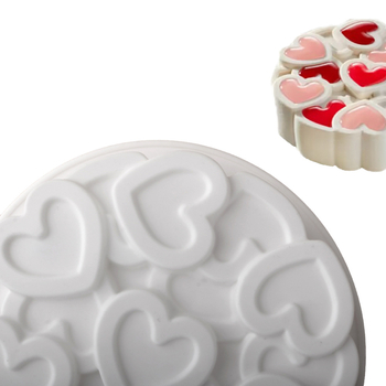 Uus 6-tolline pöörleva õmblusega armastuse silikoonist vahuvorm valentinipäeva Tanabata tordi pulmakaunistamise meetod magus vorm