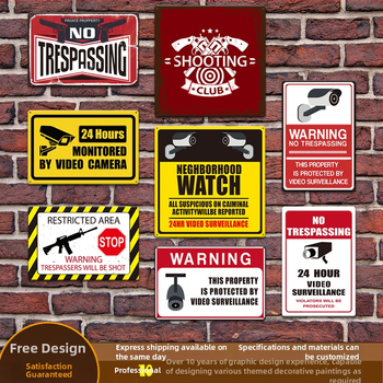 Uus vintage plekk-maalipüstoli kaunistus seinamaaling, kombineeritud kaamera jälgimise seinamaaling, plekk-plaadist raamita rippuv maal