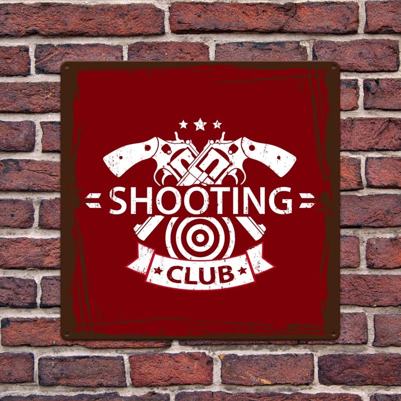 Uus vintage plekk-maalipüstoli kaunistus seinamaaling, kombineeritud kaamera jälgimise seinamaaling, plekk-plaadist raamita rippuv maal