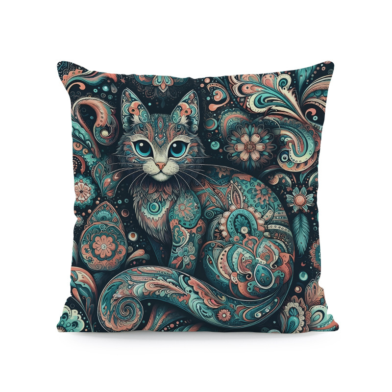 Μαξιλαροθήκη ζώων Χαριτωμένη μαξιλαροθήκη γάτας σκύλου Διακόσμηση σπιτιού Τετράγωνος καναπές Σαλόνι Υπνοδωμάτιο Κρεβάτι Καναπές καρέκλα μαξιλάρι