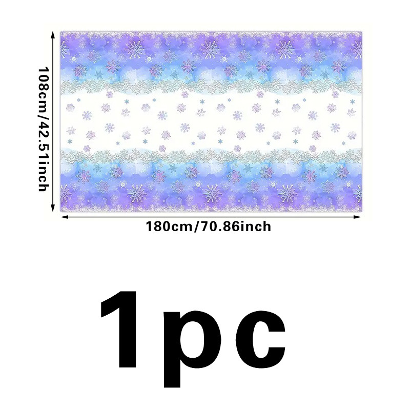 „Amazon“ tarpvalstybinis tiesioginis tiekimas gimtadienio vakarėliui vienkartinė staltiesė desertui, mėlyna violetinė ledo ir sniego vakarėlio staltiesė