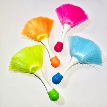 Нова компютърна четка за клавиатура, електростатична адсорбционна четка за прах, двойна цветна дръжка, PP копринена четка за прах, триизмерен дисплей