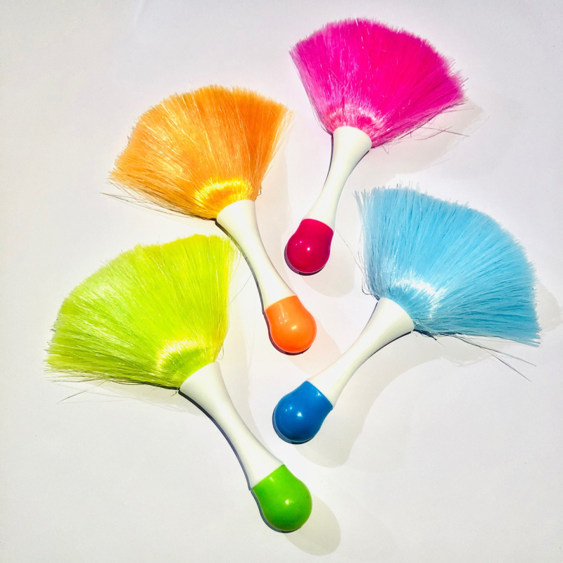 Нова компютърна четка за клавиатура, електростатична адсорбционна четка за прах, двойна цветна дръжка, PP копринена четка за прах, триизмерен дисплей