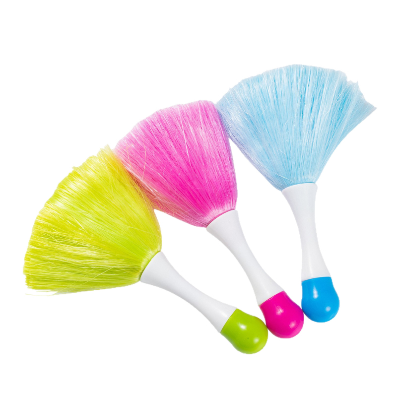 Нова компютърна четка за клавиатура, електростатична адсорбционна четка за прах, двойна цветна дръжка, PP копринена четка за прах, триизмерен дисплей