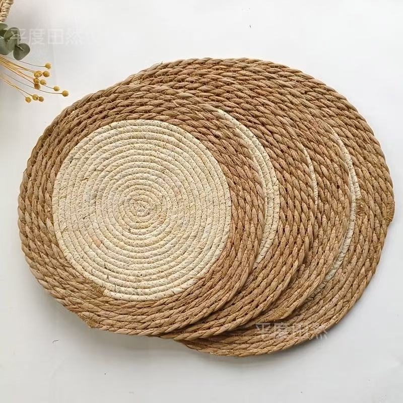 Pārrobežu Amazon Home rokām austs pretapplaucēšanās japāņu stila kukurūzas ādas paklājiņš tējas krūzes siltumizolācijas paklājiņš bļodas paklājiņš