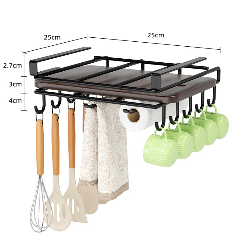 Virtuvės spintelė, sieninė spintelė, pakabinama laikymo lentynėlė, daugiafunkcis pjaustymo lentelių stovas, daugiasluoksnė popierinių rankšluosčių laikiklis, baltas