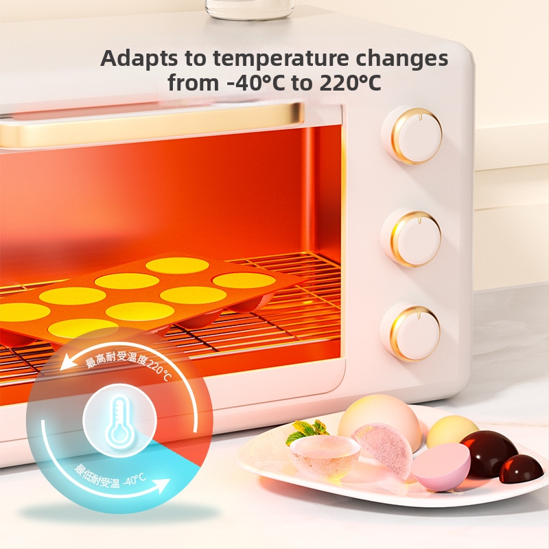 Трансграничен производител на едро, 6-свързана полукръгла шоколадова форма, силиконова форма за торта, пудинг, DIY печене, ръчно изработена форма за сапун