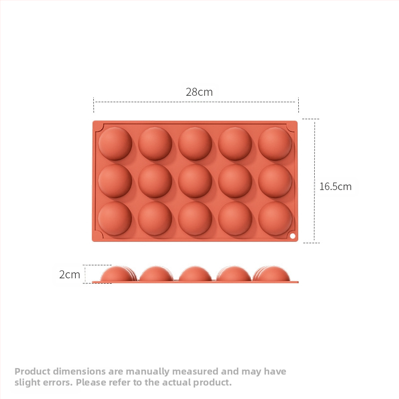 Piiriülene tootja hulgimüügi 6-ühendatud poolringikujuline šokolaadivorm silikoonist koogivormi puding isetegemise küpsetamiseks käsitsi valmistatud seebivorm