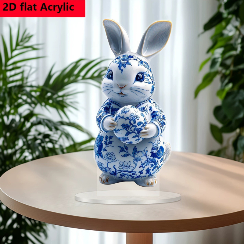 Modernus 2D plokščias spausdinimas, akriliniai interjero darbalaukio dekoratyviniai papuošalai, šventiniai papuošalai