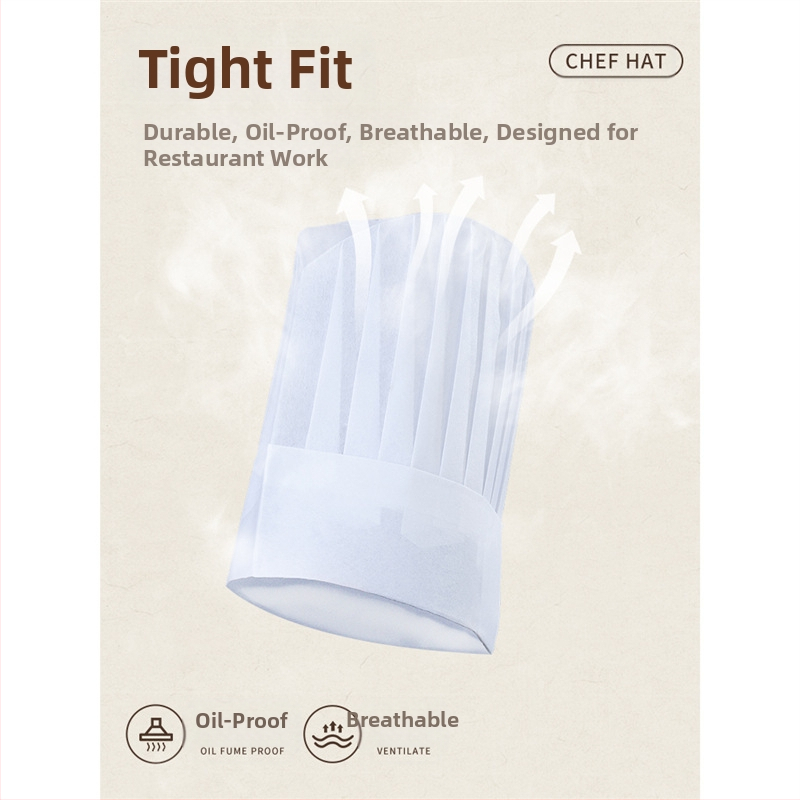 Ühekordselt kasutatav lausriidest peakoka müts, meeste peakoka paksendatud töömüts, kondiitritoodete küpsetamise lääne peakoka müts