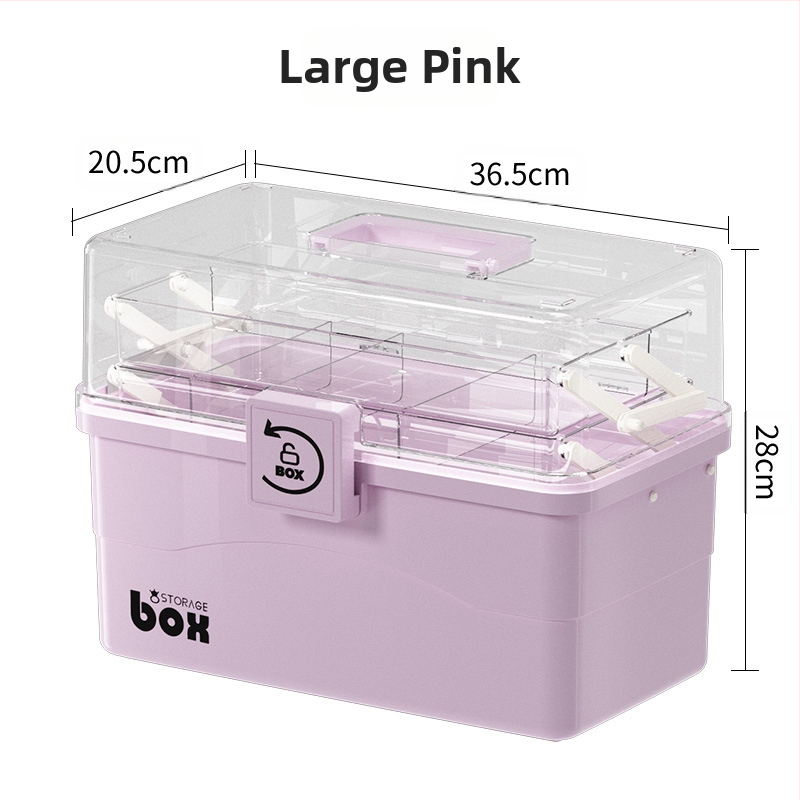 Οικιακό κουτί φαρμάκων μεγάλης χωρητικότητας, πολυστρωματικό ιατρικό κουτί πρώτων βοηθειών, φορητό ιατρικό κουτί αποθήκευσης ιατρικών φαρμάκων για κοιτώνα