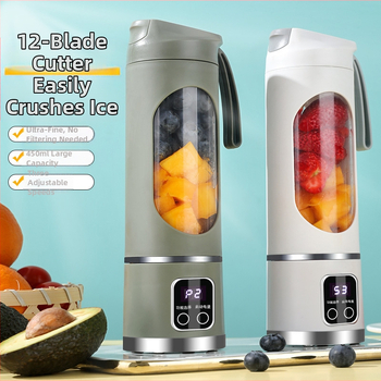 Nešiojama, įkraunama sulčiaspaudė, maža sulčių talpa, skaldyta siena, pilnai automatinė daugiafunkcė sulčių talpa