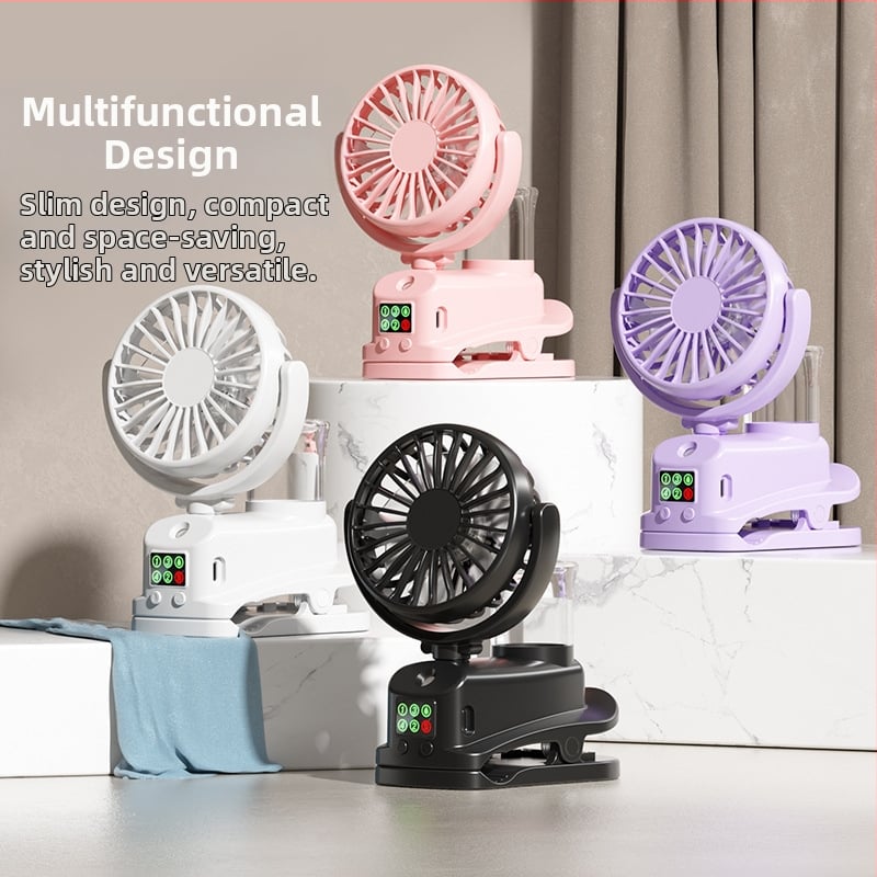 Cezhraničný nový súkromný model F7 s klipom, nabíjací mini ventilátor, študentský internát, darček, tichý vonkajší ventilátor