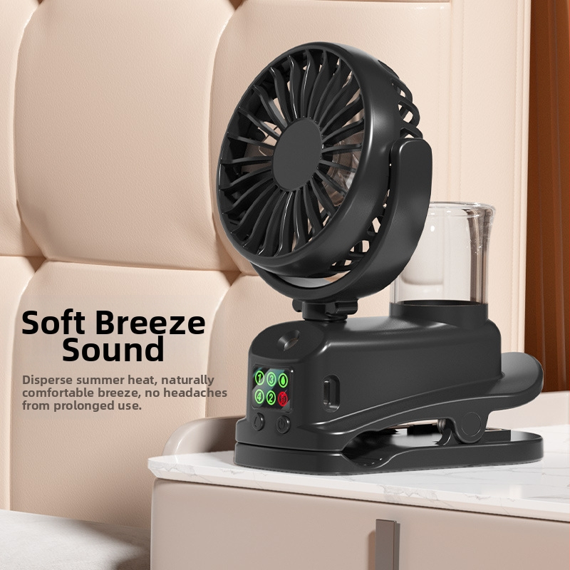 Трансграничен нов частен модел F7 Clip Spray Charging Mini Fan Student Obiteljski подарък Безшумен външен вентилатор