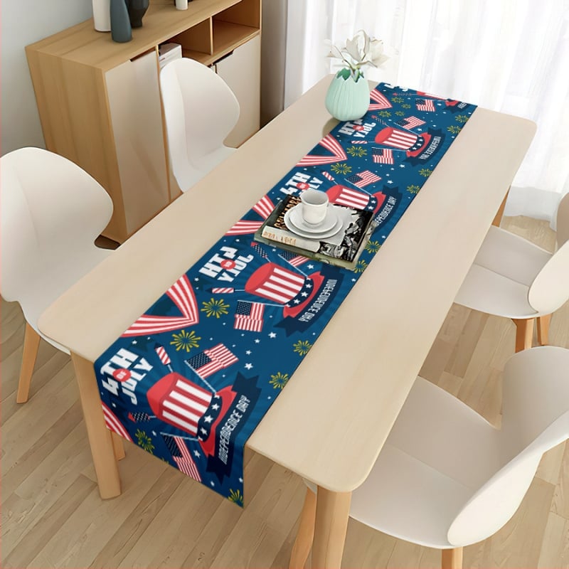 2024. aasta piiriülene uus iseseisvuspäeva laualipp elutoa kohvilaua laudlina festivali linane Ameerika dekoratiivse lipu kujundus