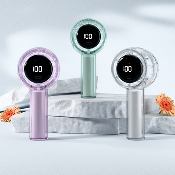 Нов 100-скоростен цифров дисплей, високоскоростен ръчен вентилатор за външен преносим универсален USB вентилатор, мини зареждане, малък въздушен пистолет