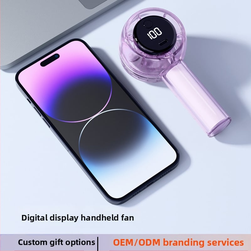 Нов 100-скоростен цифров дисплей, високоскоростен ръчен вентилатор за външен преносим универсален USB вентилатор, мини зареждане, малък въздушен пистолет