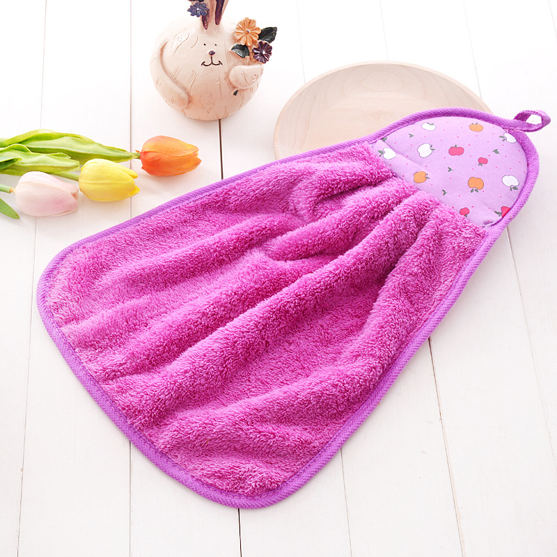 Nõu 1-päevane näidis] pluss korallfliisist rippuv köögirätikute kohandatud trükk kahemõõtmeline kood paksult laotatud