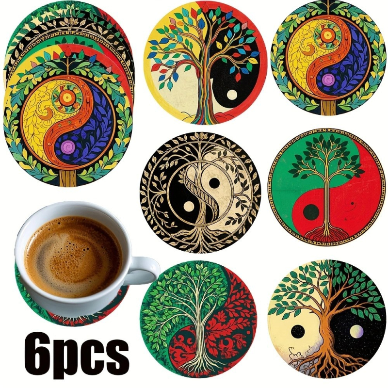 На склад Американска кънтри пролет Нова любов Цвете Карирана подложка за чаши с термоизолация UV печат Подложка за маса