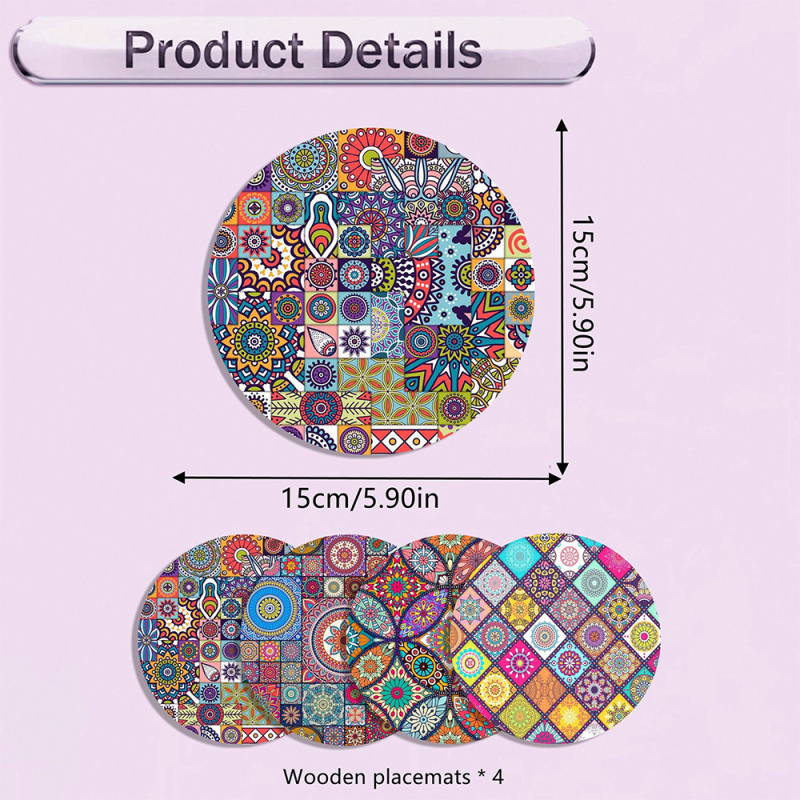 На склад Американска кънтри пролет Нова любов Цвете Карирана подложка за чаши с термоизолация UV печат Подложка за маса