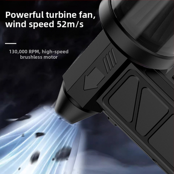 Tarpvalstybinis smurtinis ventiliatorius, pūtimas ir siurbimas, integruotas 60 milijonų turbinos variklis, bešepetis įkrovimas, galingas vėjo greitaeigis rankinis dulkių siurblys