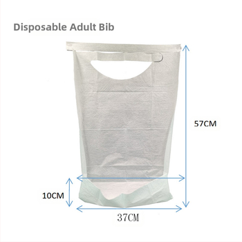 Ühekordselt kasutatav täiskasvanutele mõeldud rinnahoidja eakatele mõeldud toidutasku hooldus mittekootud põll rihmadega, veekindel ja saastumisvastane, laos olemas