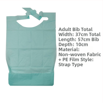 Ühekordselt kasutatav täiskasvanutele mõeldud rinnahoidja eakatele mõeldud toidutasku hooldus mittekootud põll rihmadega, veekindel ja saastumisvastane, laos olemas