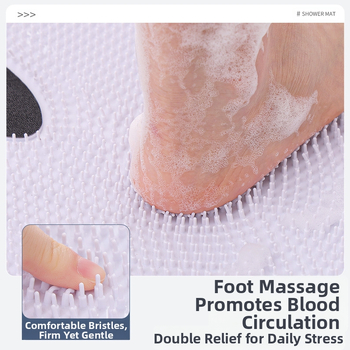 Vonios kambario neslystantis kilimėlis dušo kambariui, pėdų trynimas, negyvos odos masažas, pėdų kilimėlis buitiniam vonios kambario maudymosi siurbimo puodelio grindų kilimėliui