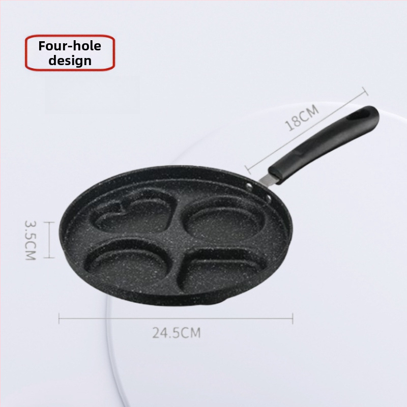 Tarpvalstybiniai sprogimai, sutirštinti keturių skylučių meilės omleto neprideganti keptuvė, universali kiaušinių mėsainių omleto keptuvė, sandėlyje, didmeninė prekyba