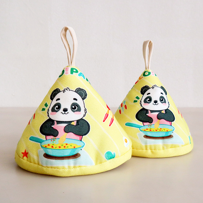 Crtani slatki trokutasti poklopac za lonac protiv opeklina, ručka kuhinjskog lonca, lonac od emajla, lonac od lijevanog željeza, poklopac za uši, toplinski izolirane rukavice