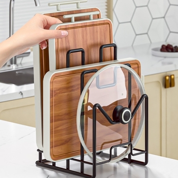 Virtuvės pjaustymo lentelių laikymo lentynėlė, stalviršio daugiafunkcinė puodų uždangalų lentynėlė, laikymo lentynėlė, pjaustymo lentelių laikymo lentynėlė, namų darbalaukio pjaustymo lentelių lentynėlė