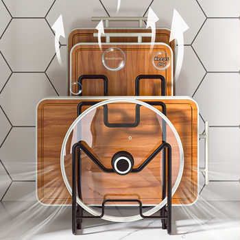 Virtuvės pjaustymo lentelių laikymo lentynėlė, stalviršio daugiafunkcinė puodų uždangalų lentynėlė, laikymo lentynėlė, pjaustymo lentelių laikymo lentynėlė, namų darbalaukio pjaustymo lentelių lentynėlė