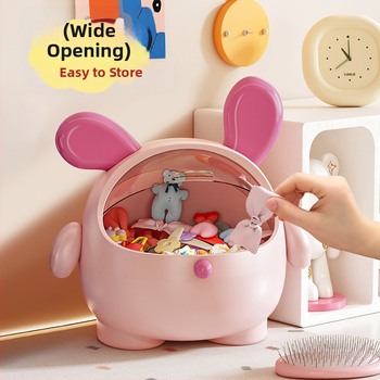 Nuimama stalinė laikymo dėžutė, didelės talpos, atverčiama plastikinė plaukų segtukų papuošalų, mini, aukštos klasės plaukų aksesuarų laikymo dėžutė