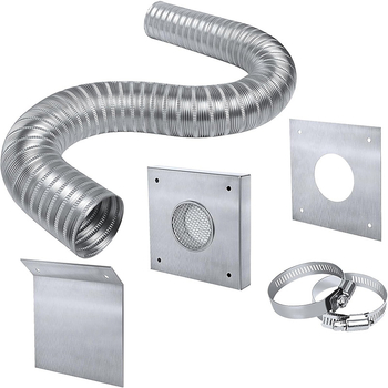 Pelletiahju õhuventilatsioonikomplekt, kuulveski ahi seinapaneeli ekraaniga, välisõhukomplekt kuulveski ahju torule