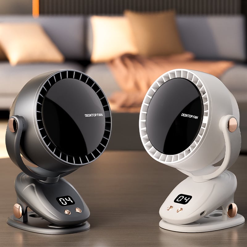 Vairumtirdzniecības kratīšanas galvas pārrobežu USB daudzfunkcionāls bezvada ventilators āra kempinga galda uzlādei bezvadu ventilators