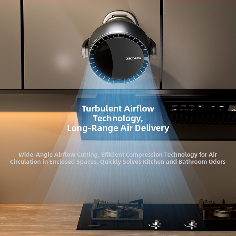 Veľkoobchodný bezdrôtový ventilátor s trepacou hlavou, cezhraničný USB multifunkčný bezkáblový ventilátor s klipom, vonkajší kempingový stolný nabíjací ventilátor