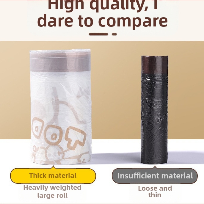 Сладък анимационен високоцветен принтиран заек с шнур тип автоматично наваксване за домакинска кухня, преносим удебелен чувал за боклук