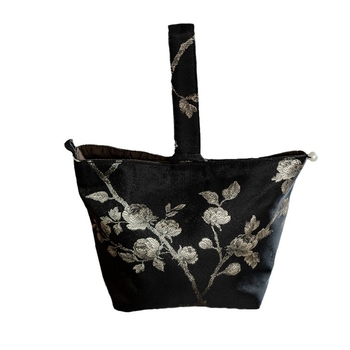 Rankų darbo žakardo brokato arbatos rinkinio maišelis su vienu indeliu ir dviem puodeliais, nešiojamas kung fu arbatos laikymo maišelis, rankinis medžiaginis maišelis