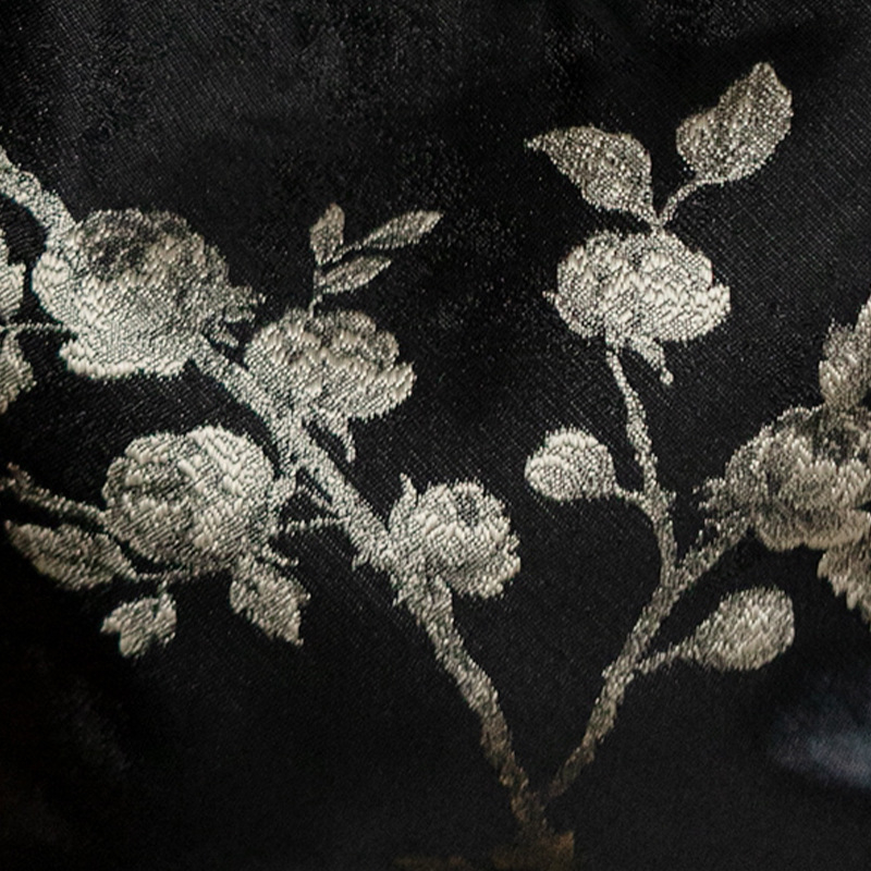 Rankų darbo žakardo brokato arbatos rinkinio maišelis su vienu indeliu ir dviem puodeliais, nešiojamas kung fu arbatos laikymo maišelis, rankinis medžiaginis maišelis