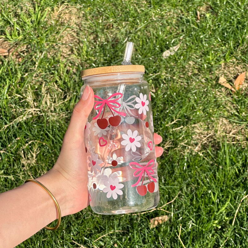 Kõrge värviväärtusega kirsiõie tüdruku tass tass õlekõrrega kohvitass hulgimüük UV