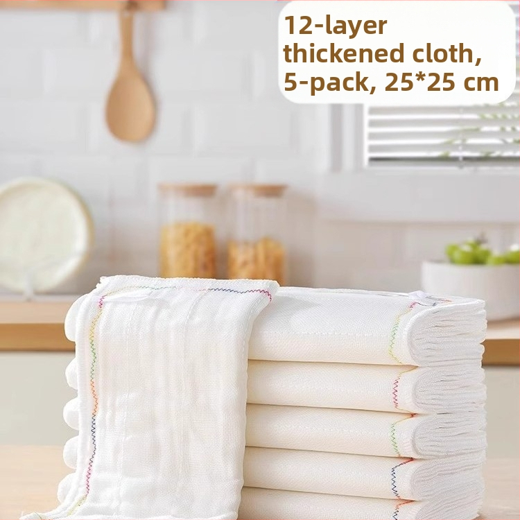 Vikerkaarevärvi õline nõudepesulapp Mitmekihiline puuvillane lõng Paksendatud puuvillane imav nõudepesulapp Õlivaba nõudepesulapp Kööginõudepesulapp