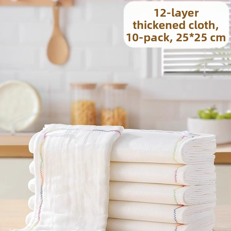 Vikerkaarevärvi õline nõudepesulapp Mitmekihiline puuvillane lõng Paksendatud puuvillane imav nõudepesulapp Õlivaba nõudepesulapp Kööginõudepesulapp