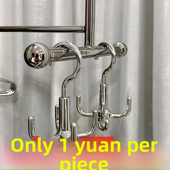 Keturių nagų pasukamas kabliukas, pakabinamas krepšys, kepurės diržas, drabužių spinta, daugiafunkcis pakabukas be perforatorių