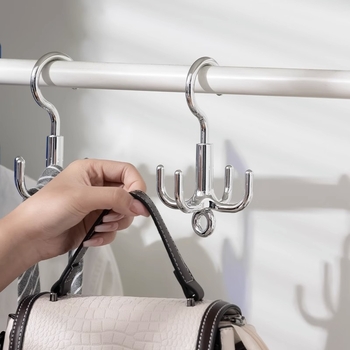 Keturių nagų pasukamas kabliukas, pakabinamas krepšys, kepurės diržas, drabužių spinta, daugiafunkcis pakabukas be perforatorių