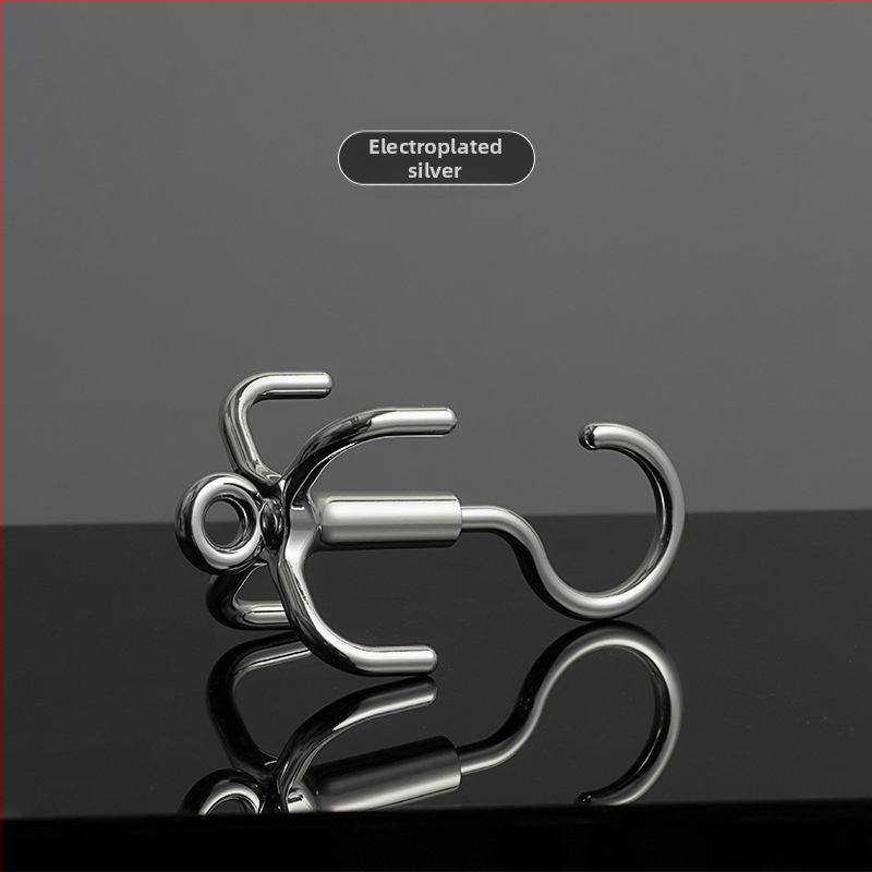 Keturių nagų pasukamas kabliukas, pakabinamas krepšys, kepurės diržas, drabužių spinta, daugiafunkcis pakabukas be perforatorių