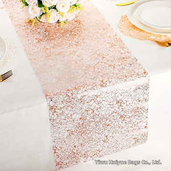 Piiriülene kuldfooliumist jõululaua jooksja peokaunistuseks Amazoni pulma litritega teejooksja atmosfäär geomeetriline abstraktne